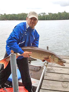 Musky fishing on Madeline Lake Wisconsin